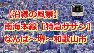 【沿線の風景】南海本線［特急サザン］なんば～堺～和歌山市【Google Earth Pro】