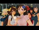 【艦これMMD】金剛、霧島、大和、高雄、愛宕、間宮で「Red Rose」【Milu】