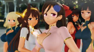【艦これMMD】金剛、霧島、大和、高雄、愛宕、間宮で「Red Rose」【Milu】