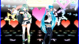 MMD、ミク、ぽぷら、計2人、で、チェリーポップ