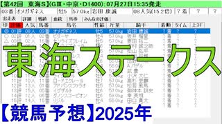 【競馬予想】2025「東海ステークス(GⅢ)」