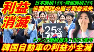 【韓国利益消滅】韓国自動車の利益が全滅確定、米国関税の嵐で利益消失！
