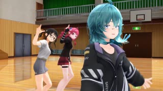 【MMD】広々とした体育館で群青するキシトリさん