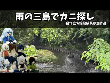 雨の三島でカニ探し【ボイスソフト自作立ち絵投稿祭】