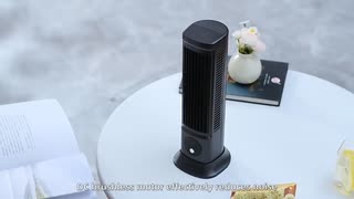 □ よりスマートに、より力を入れずに涼しく！デスク用ミニ羽根なし扇風機 □