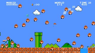 TAS Super Mario Bros debug mode in 00 53 53 by lexikiq April Fools