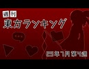 週刊東方ランキング　25年7月第4週