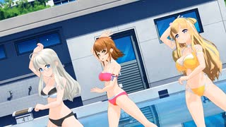 【ＭＭＤ艦これ】百角水着モデルで「Masked bitcH」