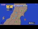 ⚠ 地震記録　2025年7月28日2時4分福島県沖地震　M4.6　90km　最大震度3　宮城県石巻市　涌谷町　AI字幕入り