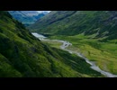 aerial drone shot of glen coe's loch achtriochtan 02