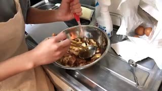 大学時代の料理(唐揚げづくり下味付け)（コメなし）