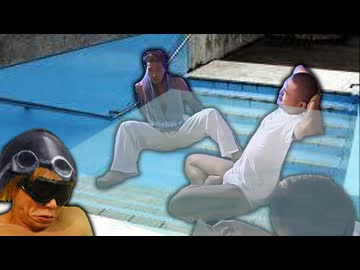 プールの腰まで消毒するヤツがいきなり出現した空手部