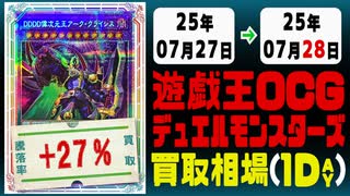 遊戯王 買取相場《46枚/1日》｜07月27日～07月28日 ＜20円以上騰落＞ #遊戯王OCG #DOOMOFDIMENSIONS #デュエリストアドバンス #黒魔導HERO御巫