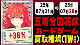 五等分の花嫁 買取相場《34枚/週》｜07月21日～07月28日 ＜20円以上騰落＞ #五等分の花嫁カードゲーム #ごとカド