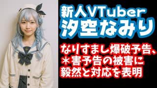 新人VTuber汐空なみり、デビュー2週間なのになりすまし爆破予告&殺害予告の被害を受ける【個人勢VTuber】
