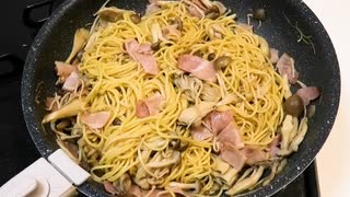 レシピ無用で、きのことベーコンのパスタをつくろう！