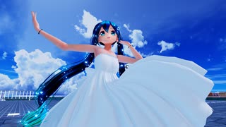 【MMD】『積乱雲グラフィティ』「Hatsune Miku/カルも式初音ミクさん(白ワンピ)」