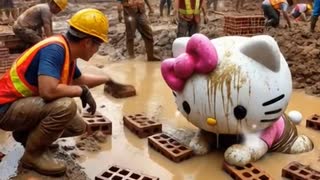 ホモと見る工事現場で働くキティさん
