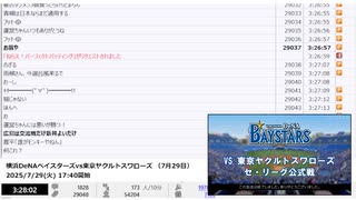 【NCVコメントのみ】【本家終了後】横浜DeNAベイスターズvs東京ヤクルトスワローズ （7月29日）【2025/7/29】