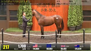 【セレクトセール2025】 １日目１歳馬 上場番号211～233（１日目最終）