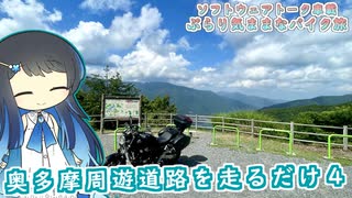【ソフトウェアトーク車載　ぶらり気ままなバイク旅】奥多摩周遊道路を走るだけ４