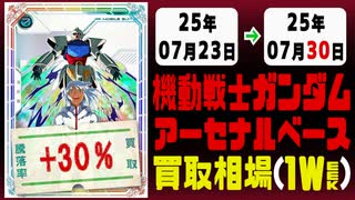 ガンダムアーセナルベース 買取相場《107枚/週》｜07月23日～07月30日 ＜50円以上騰落＞ #ガンダム #ガンダムAB #機動戦士Gundam GQuuuuuuX #ジークアクス