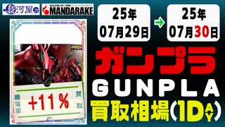 ガンプラ 買取相場《25点/1日》｜07月29日～07月30日 ＜100円以上騰落＞ #ガンダム #プラモデル
