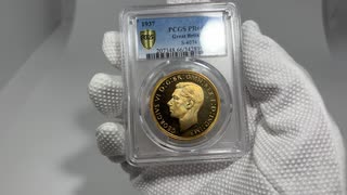 イギリス｜1937年ジョージ6世5ポンド金貨【PR66】