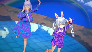 【ホロライブMMD】浴衣で踊る兎田母娘（ぺこらマミー＆兎田ぺこら） HIMEHINA 『バブリン』 / Bubblin バブリン　【コイカツMMD】
