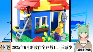 【動画News】2025年6月新設住宅戸数15.6％減少(2025/07/31)