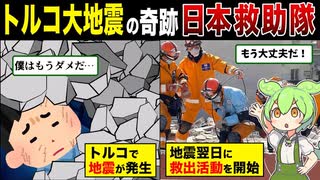 【実話】トルコ地震で日本救助隊が見せた必死の救助！【ずんだもん解説】