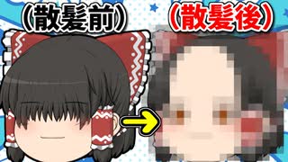 【ゆっくり茶番】魔理沙が霊夢の髪を切るが、失敗…。