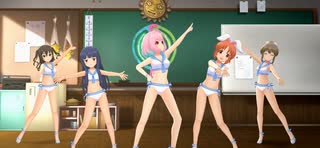 【デレステ】りあむ 雪美 菜々 ハレ晴レユカイ 3人ver. + 5人ver.【セーラーミズギ】