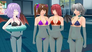 紅魔館メンバーで水泳大会！！【MMD紙芝居】