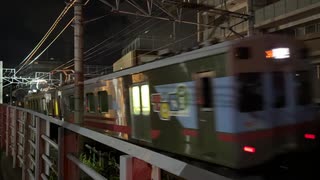 東急7500系 TOQ-i 終電後の田園都市線下り架線検測 (2025/6/11)