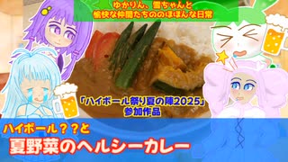 【VOICEROID・VOICEVOX】ゆかりん、雪ちゃんと愉快な仲間たちの、のほほんな日常　ハイボールとヘルシー夏野菜カレー