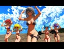 【納涼　東方MMD　水着ダンス】ダンシングヒーロー【レミリア・フラン・美鈴・咲夜・パチュリー】