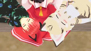 【東方ＭＭＤ】博麗霊夢の膝の上　スナネコ(けものフレンズ)と火焔猫燐