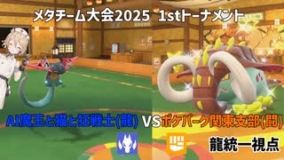 【メタチーム大会2025】Al魔王と猫と狂戦士(龍)VSポケパーク関東支部(闘)龍統一視点【ナースロボ_タイプT実況】