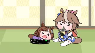 テイオーとツルちゃん(たぬき)