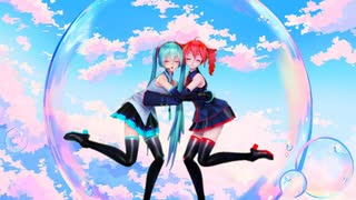 【MMD】 バブリン 『Tda改変Miku＆Teto』