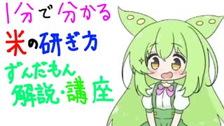 【１分で分かる！】【ずんだもん解説・講座】米の研ぎ方