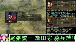 ずんだもんと四国めたんの信長の野望 革新 PK 尾張統一 織田家 募兵縛り