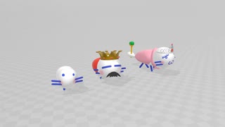 【３D】いちのこ、いさのこキング、いちのこクイーン【作：豆ちゃ】