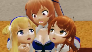 【艦これMMD】間宮、フレッチャー、ジョンストン、ヘイウッド、リチャードで「OKP」【MiluMMD】