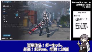 【ゆっくり解説】過労Dr.ナジャの実験体解説　No.076：ガーネット編【エターナルリターン】