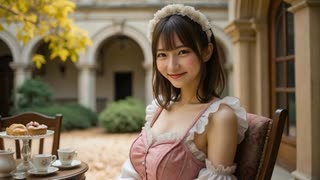 メイド美女。