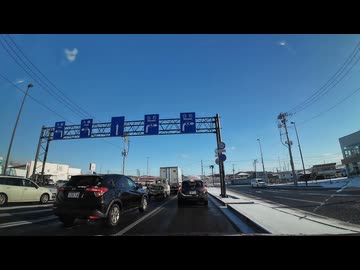 国道4号線箱堤交差点立体化を見に行くドライブ　2　国道4号線を南へ　岩切付近　マツダ２車載