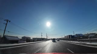 国道4号線箱堤交差点立体化を見に行くドライブ　3　国道4号線を南へ　利府街道との交差付近　マツダ２車載