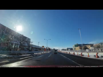 国道4号線箱堤交差点立体化を見に行くドライブ　4　国道4号線を南へ　箱堤交差付近　マツダ２車載